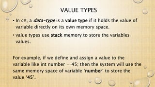 C# Value Data Types and Reference Data Types | PPTX | Programming ...