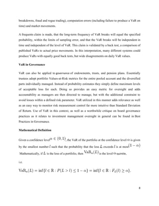 Var Analysis Report Analysis of Value at Risk (VaR) on selected banks’ price fluctuation” | PDF