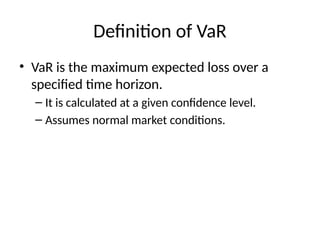 Var Unexpected Risk Comprehensive Guide to Value at Risk (VaR): Concepts, Methods, and ...
