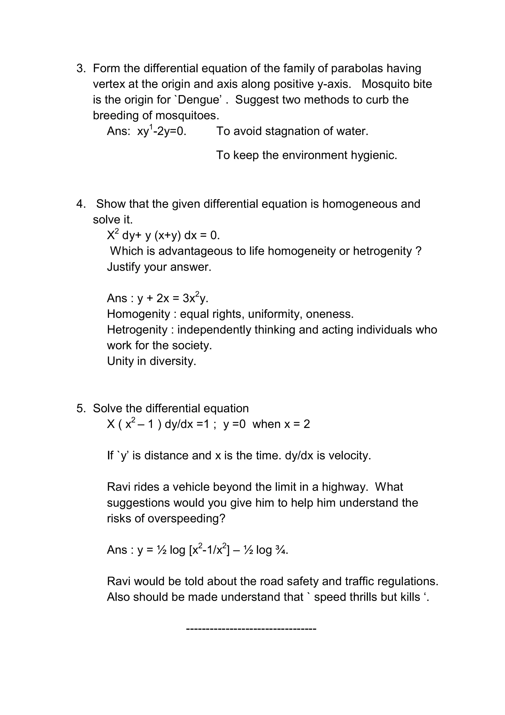 Value based questions xii maths PDF