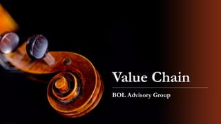 Value Chain
BOL Advisory Group
 