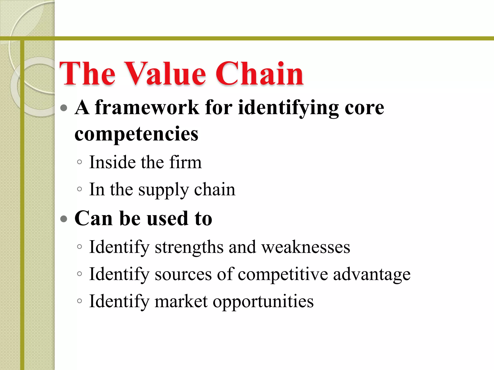 Value Chain Opprtunity Value chain analysis | PPTX
