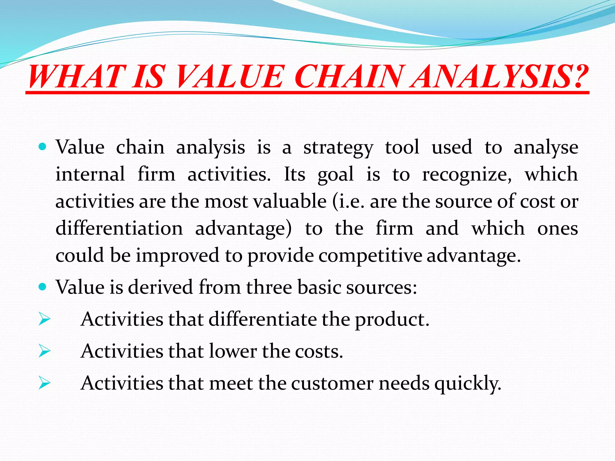 Value chain analysis | PPTX