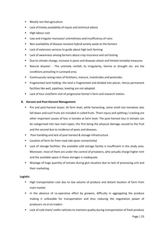 Value Chain Analysis of Tomato -. and production methodspdf | PDF