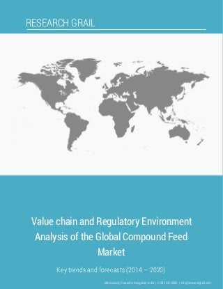 RESEARCH GRAIL
Value chain and Regulatory Environment
Analysis of the Global Compound Feed
Market
Key trends and forecasts (2014 – 2020)
Meticulously Curated in Bangalore, India | +1 585 331 8686 | info@researchgrail.com
 