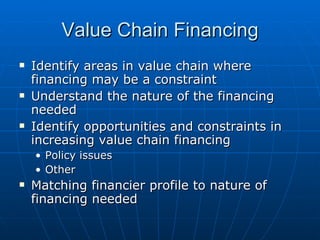 Value chain financing ron chua | PPT
