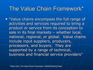 Value chain financing ron chua | PPT