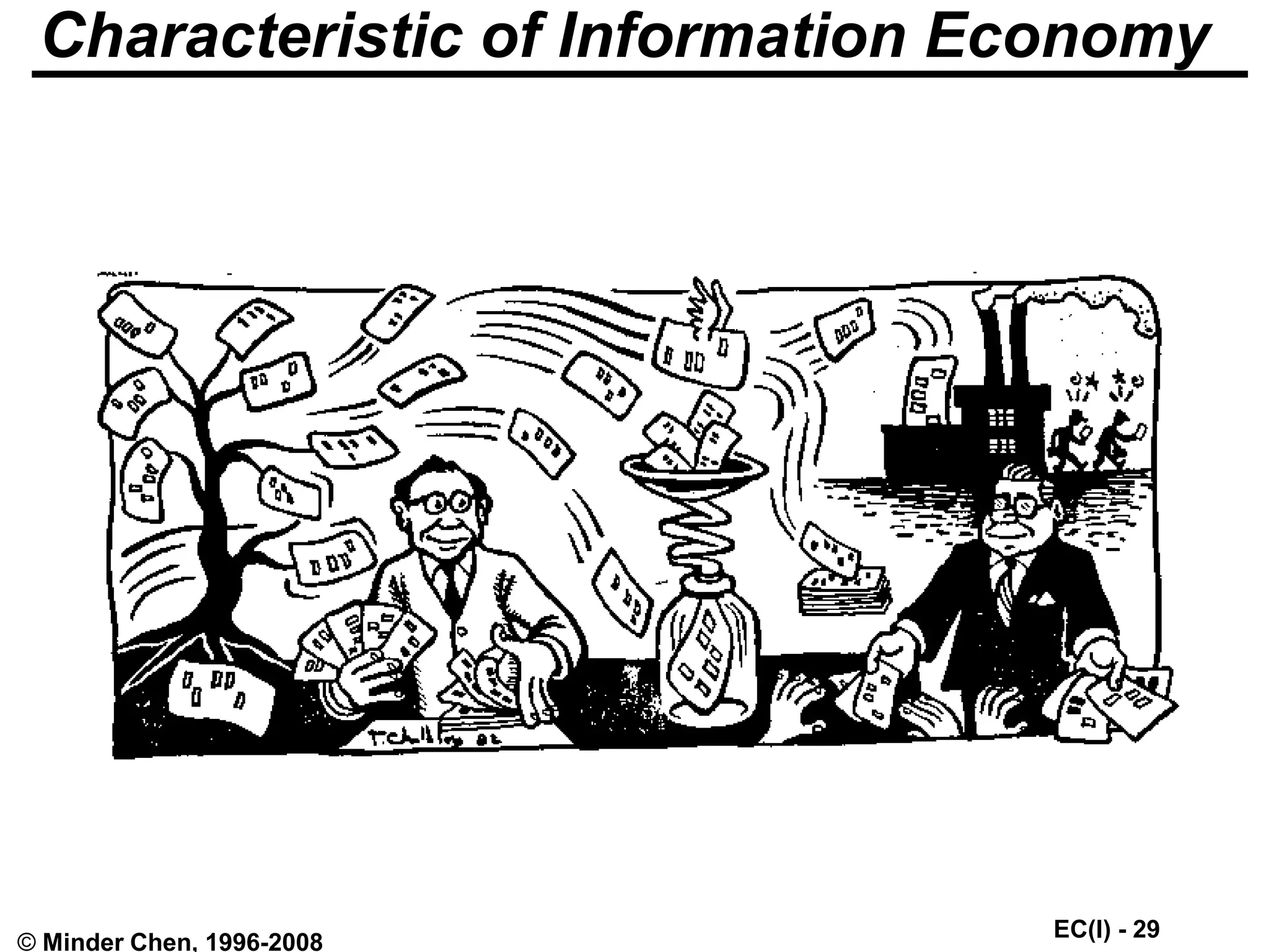 EC(I) - 29
© Minder Chen, 1996-2008
Characteristic of Information Economy
 