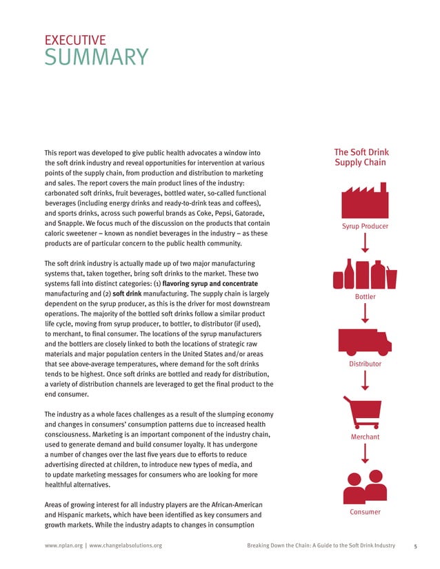 Value chain of soft drink industry PDF