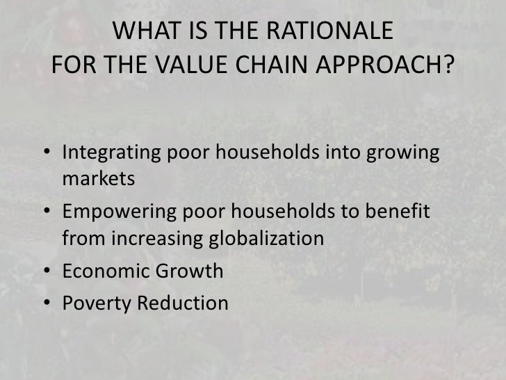 Value chains and poverty alleviation