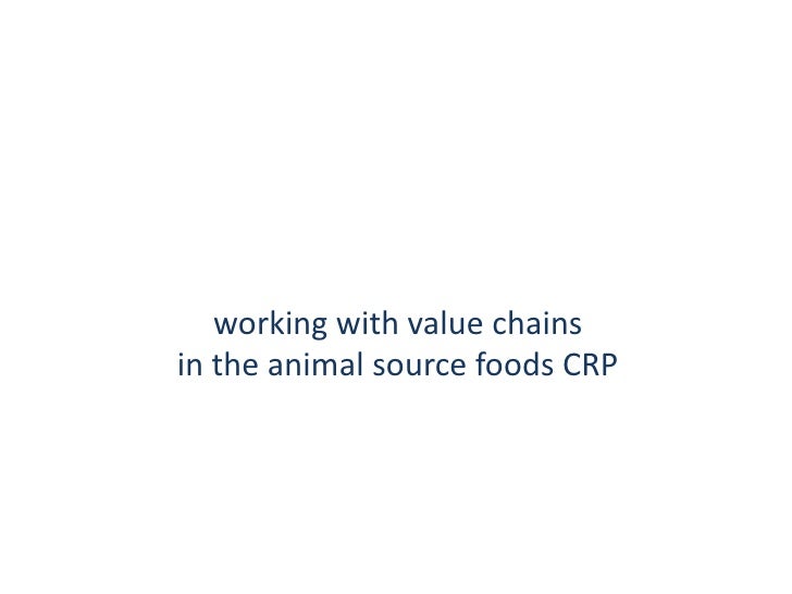 Workshop: Value Chains - Animal Source Foods CRP1.3