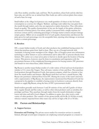 Value Chain Analysis of Wheat and Rice in Uttar Pradesh, India by USAID ...