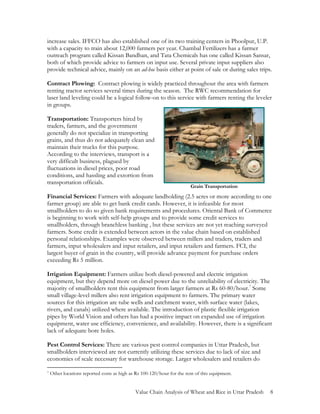 Value Chain Analysis of Wheat and Rice in Uttar Pradesh, India by USAID ...