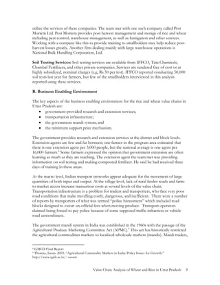 Value Chain Analysis of Wheat and Rice in Uttar Pradesh, India by USAID ...