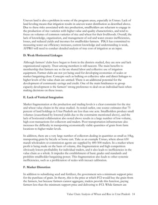 Value Chain Analysis of Wheat and Rice in Uttar Pradesh, India by USAID ...