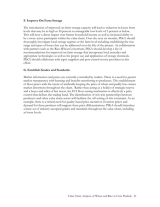 Value Chain Analysis of Wheat and Rice in Uttar Pradesh, India by USAID ...