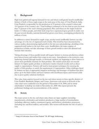 Value Chain Analysis of Wheat and Rice in Uttar Pradesh, India by USAID ...