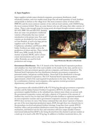 Value Chain Analysis of Wheat and Rice in Uttar Pradesh, India by USAID ...