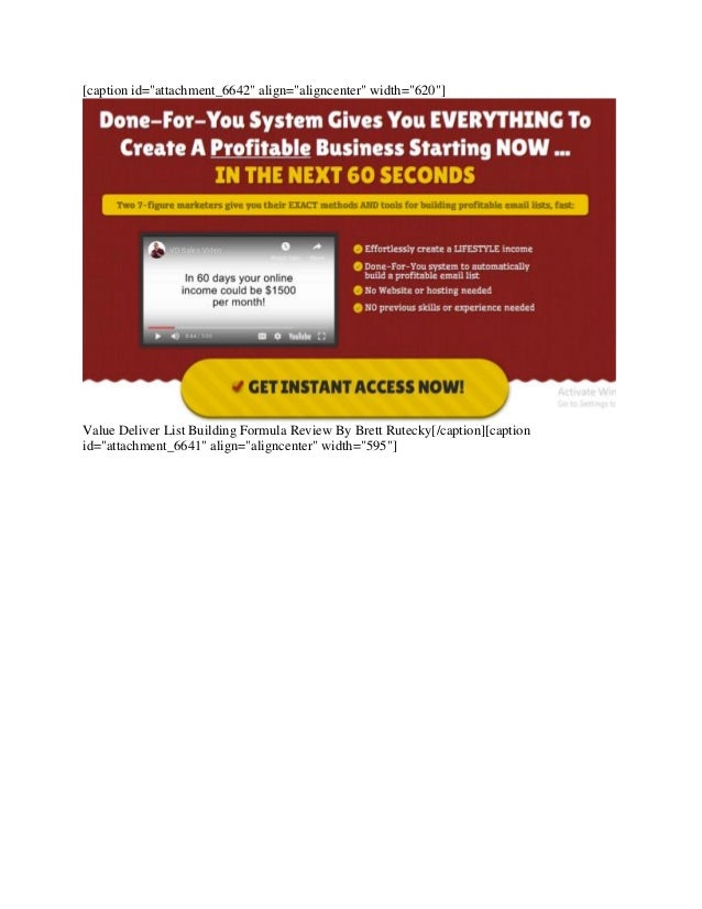 Value Deliver List Building Formula Review By Brett Rutecky