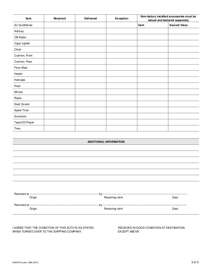Valued Inventory BeltinExpress Insurance Claim Form