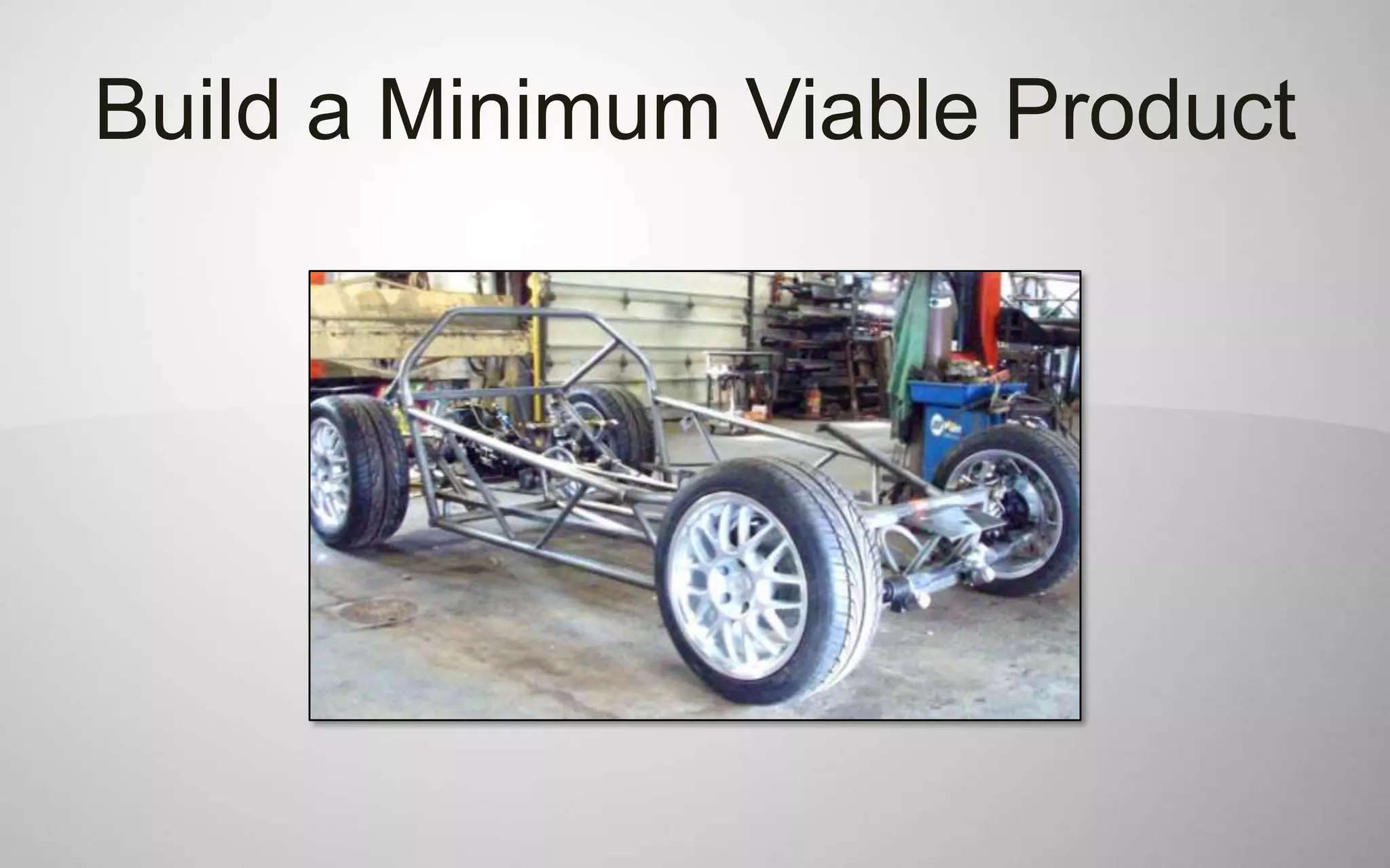 Build a Minimum Viable Product
 