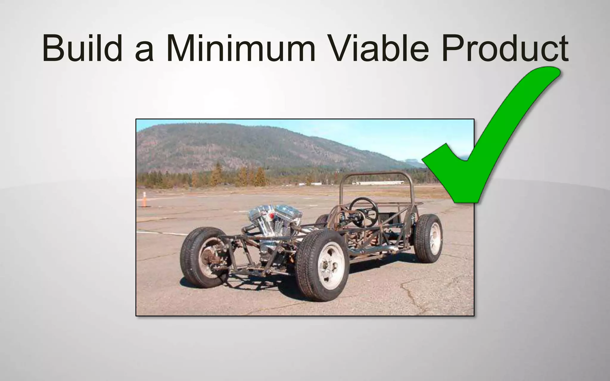 Build a Minimum Viable Product
 