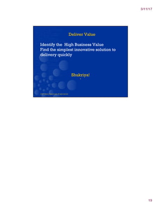 Value Driven Development by Dave Thomas | PDF