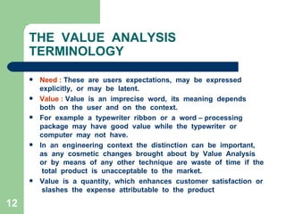 Value Engineering And Value Analysis | PPT