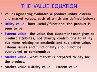 Value engineering Short Over view ppt | PPTX