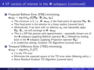 Value Function Geometry and Gradient TD | PDF
