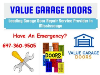 Value Garage Door Repair Service Mississauga