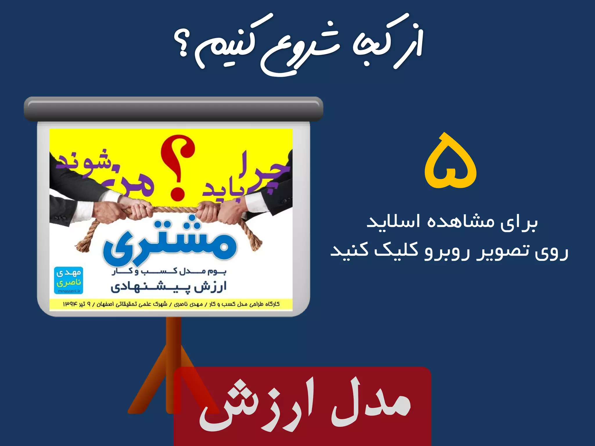 ‫اسالید‬ ‫مشاهده‬ ‫برای‬
‫کنید‬ ‫کلیک‬ ‫روبرو‬ ‫تصویر‬ ‫روی‬
5
‫ارزش‬ ‫مدل‬
 