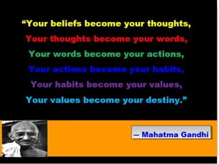 Value inculcation through teaching