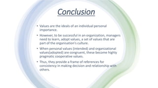 Value in management | PPTX