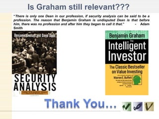 Value investing - an introduction to benjamin graham | PPTX