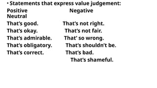 ValueJudgment.pptx for students nicenicen | PPTX