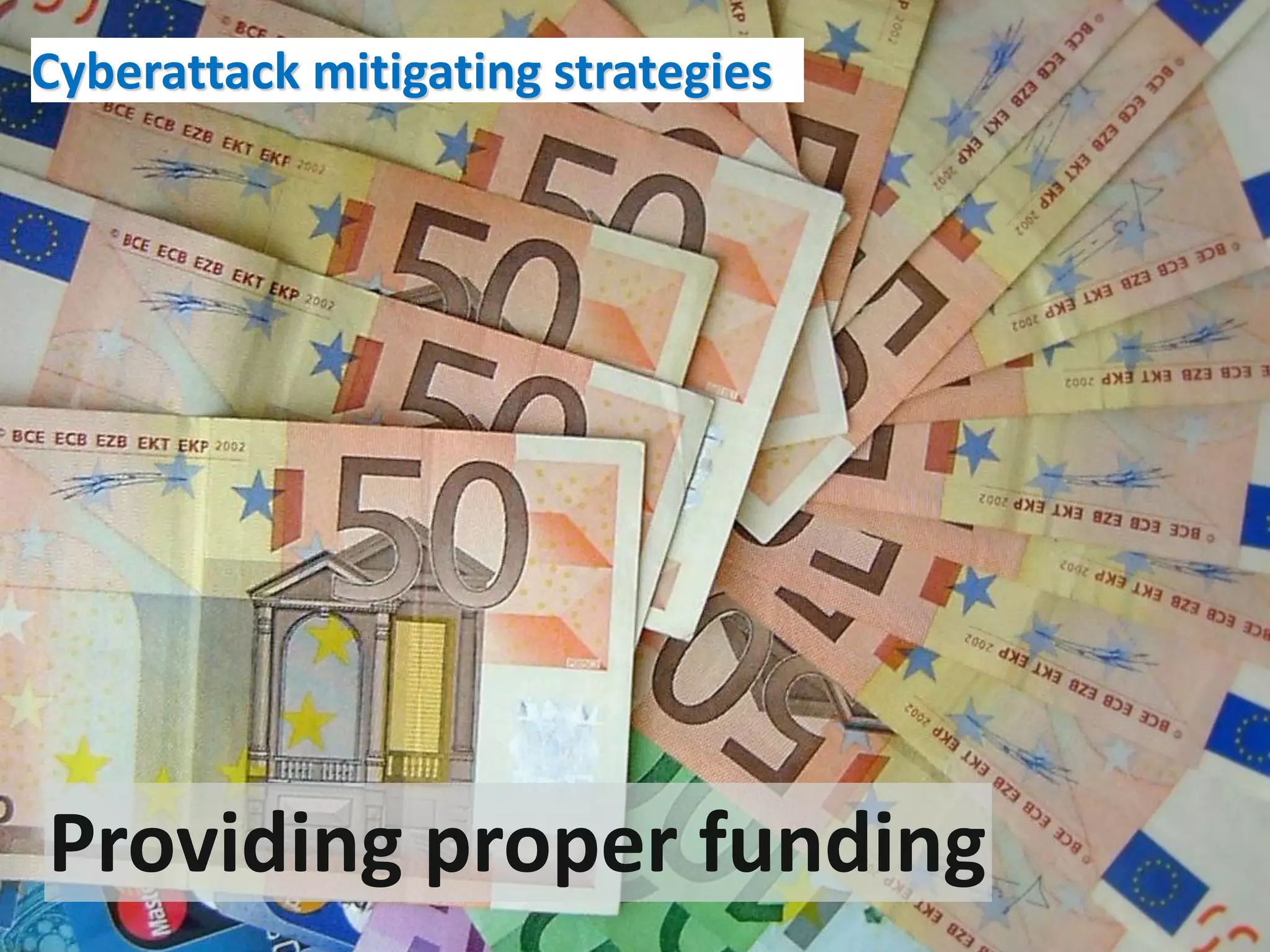 Cyberattack mitigating strategies




Providing proper funding
 