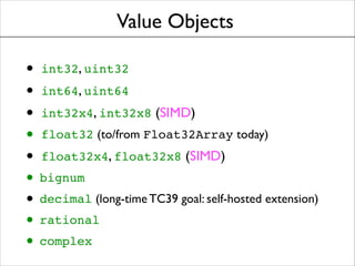 Value Objects, Full Throttle (to be updated for spring TC39 meetings) Slide 3