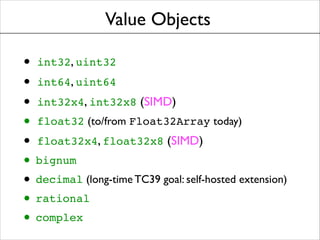 Value Objects, Full Throttle (to be updated for spring TC39 meetings) | PPT