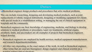 VALUES OF BIOMEDICAL TECHNICIAN AND ENGINEER IN HOSPITAL | PPTX