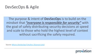 DevSecOps Value & Its Organizational Impact: A CSO's Perspective