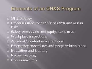 Value Of Health & Safety In Workplace | PPTX