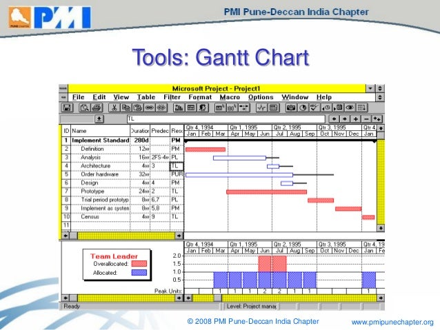 Gantt Chart Pmi
