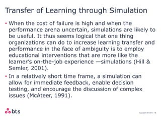 BTS - Value Of Simulation Learning | PDF