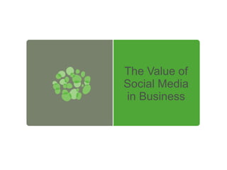 The Value of
Social Media
in Business
 