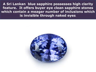 Value of Sri Lankan Blue Sapphire | PPTX