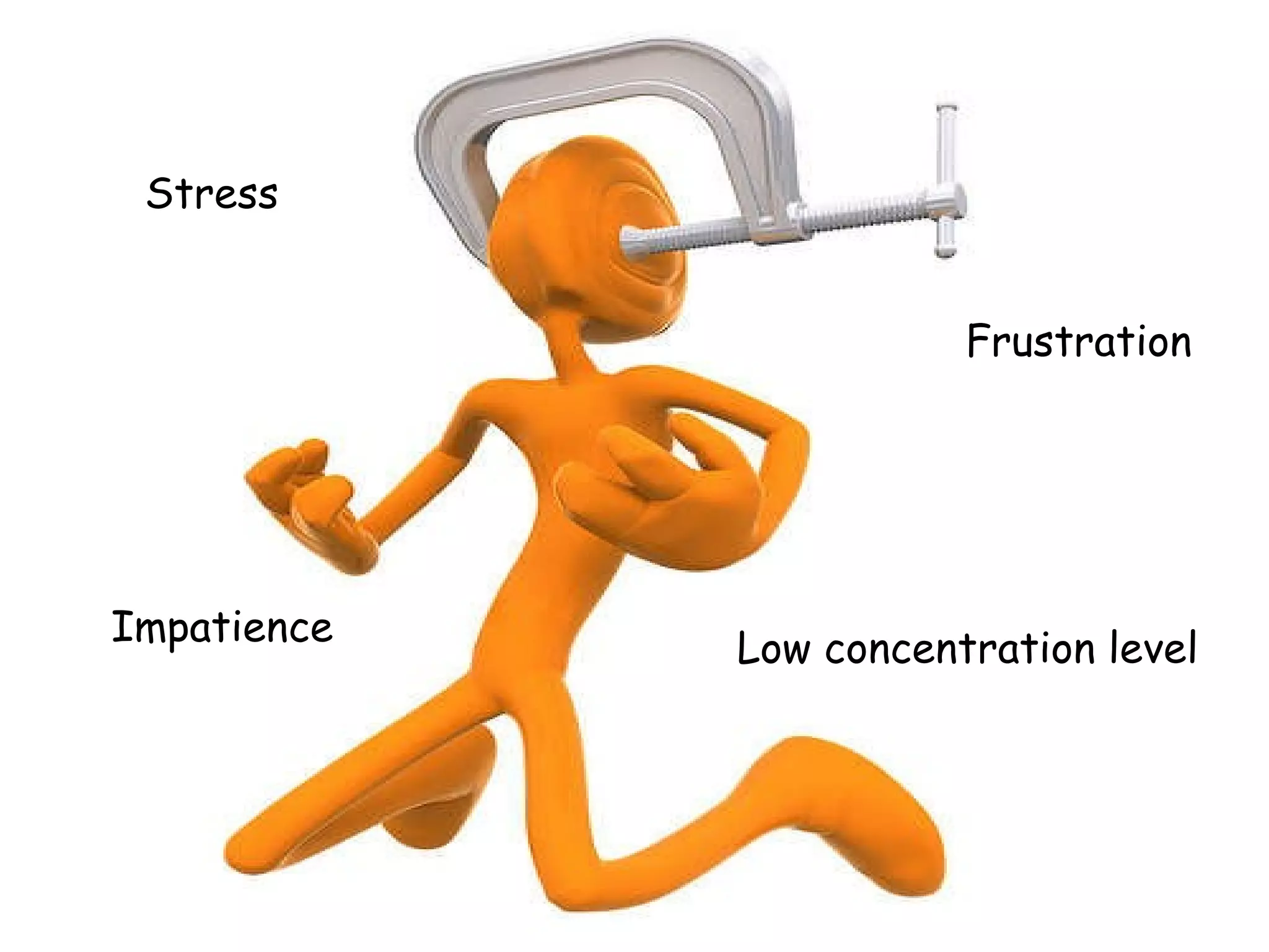Stress Frustration Impatience Low concentration level 