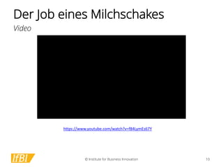 Der Job einesMilchschakes 
Video 
© Institute for Business Innovation 10 
https://www.youtube.com/watch?v=f84LymEs67Y  