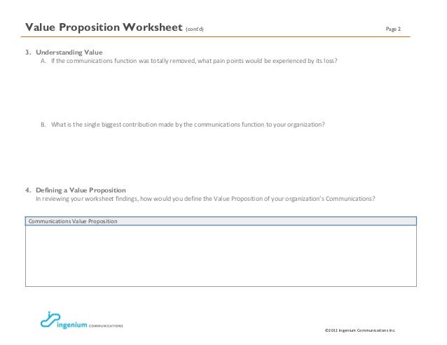 Results Map Value Proposition worksheet