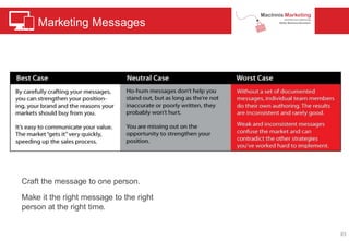 Craft the message to one person.
Make it the right message to the right
person at the right time.
Marketing Messages
83
 
